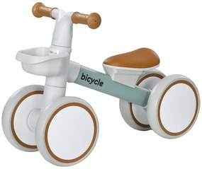 AIYAPLAY Bicicletă de Echilibru Copii 4 roți șa reglabilă, ghidon ergonomic aliaj aluminiu PP, copil 1-3 ani, Gri Maro Verde | Aosom Romania