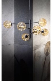 Lustră pe tijă ORO 6xG9/12W/230V neagră/aurie