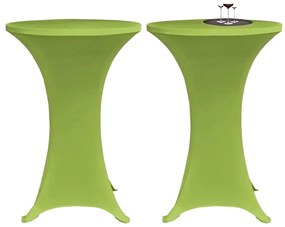 Husa elastica pentru masa, 2 buc., verde, 60 cm 2, Verde, 60 cm