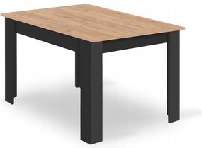 Set de masă negru 1 + 4, masă MADO CRAFT 120x80 + scaune BALI MARK negre