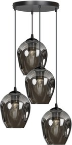 Emibig Istar lampă suspendată 4x60 W negru-grafit 680/4PREM