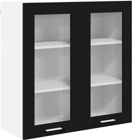 vidaXL Dulap suspendat Stejar Negru 80 x 31 x 80 cm Lemn compozit