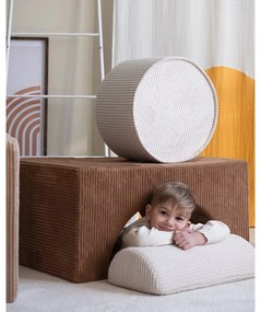 Teren de joacă din spumă maro 3 buc. din catifea reiată înălțime 37 cm 75x49 cm Rainbow Montessori – Wigiwama