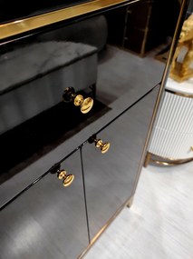 Consola Rennes negru/gold – H100 cm