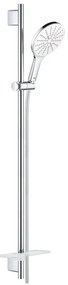 Grohe Rainshower Eco SmartActive 150 Set dus cu bara 90 cm si savoniera, crom alb (moon white)