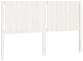 Tablie de pat, alb, 165,5x4x100 cm, lemn masiv de pin 1, Alb, 165.5 x 4 x 100 cm