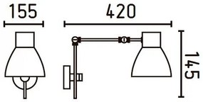 Aplica de perete reglabila Celia 40070