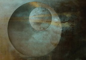 Fototapet - Cercuri în rujină (254x184 cm), în 8 de alte dimensiuni noi