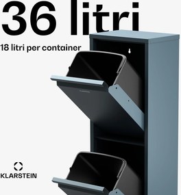 Klarstein Ordnungshüter 2 coș pentru deșeuri de bucătărie 36 L