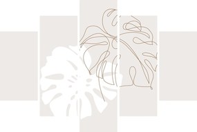Tablou - Linia de artă monstera N⁰2 (150x105 cm)