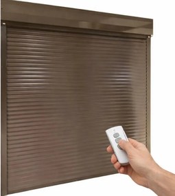 Rulou Exterior Aluminiu Maro cu Acționare Electrică și Telecomandă
