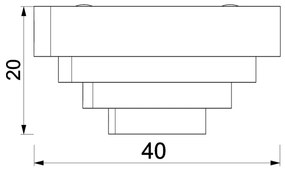 Aplică RINGS 2xE27/15W/230V alamă
