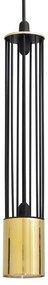LED Lustră pe cablu BARS 2xGU10/4,8W/230V neagră/aurie
