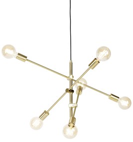 Lampă suspendată inteligentă din alamă cu 6 lumini, inclusiv Wifi G95 - Sydney