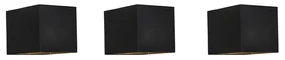 Set de 3 aplice moderne negre - Transfer