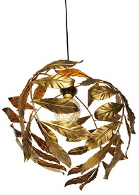 Lampă suspendată vintage aur antic 40 cm - Linden