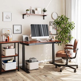 Birou HOORN cu reglare electrică a înălțimii, panou de control 120x60 cm negru nuc