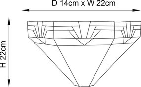 Endon 64288 - Aplică de perete Tiffany NEVADA 1xE14/40W/230V