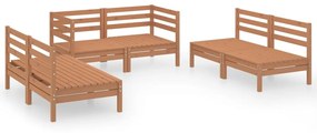 3082555 vidaXL Set mobilier de grădină, 6 piese, maro miere, lemn masiv de pin