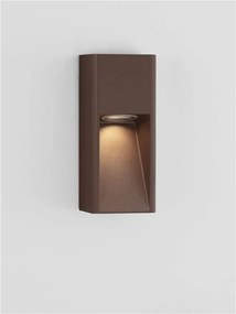 Spot aplicat perete exterior IP65 MAZU rust