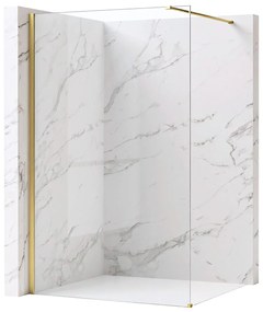 Paravan de dus Rea Flexi Transparent / Brush Gold 90