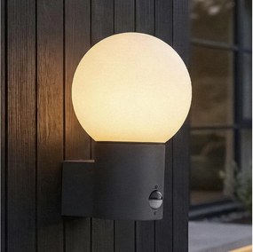 Kanlux 46081 - Lampă de perete pentru exterior cu senzor STONO, 1xE27/15W/230V, IP65, antracit