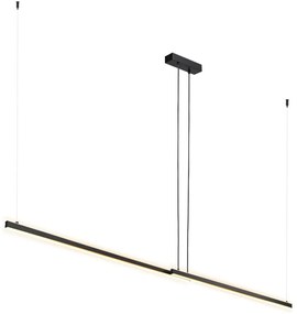Lustra suspendata LED, Otel, Negru, MIAMI
