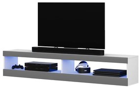Masă TV Violett 140 (cu iluminat) (alb + gri). 1098642