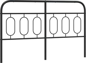 vidaXL Tăblie de pat de schimb metalică, negru, 140 cm