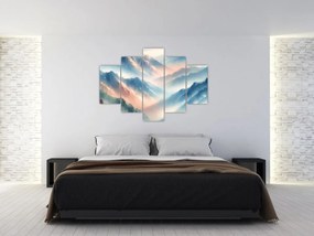 Tablou - Acuarelă munți (150x105 cm)