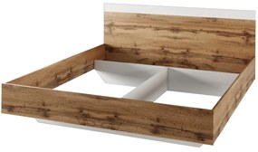 Set dormitor (pat 180x200 cm), stejar wotan/ alb, GABRIELA NEW