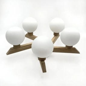 Lustră aplicată ANTONIO 5xG9/5W/230V stejar/alb