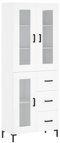 3198593 vidaXL Dulap înalt, alb, 69,5x34x180 cm, lemn compozit