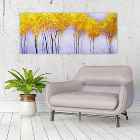 Tablou - Copaci galbeni (120x50 cm)