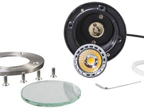 Proiector modern pentru sol din oțel inoxidabil - Basic Round