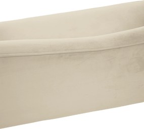 Canapea cu 3 locuri de design, ţesătură Velvet bejgold crom auriu, EZIO TYP 3