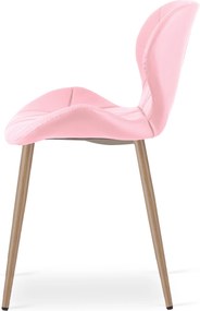 Scaun de sufragerie MANGO din piele ecologica, roz