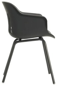 Scaune de grădină gri-închis 2 buc. din plastic Jill Rondo – Hartman