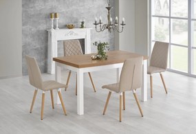 Masa extensibila Tiago lancelot/alb - L 140-220 x l 80 x h 76 cm