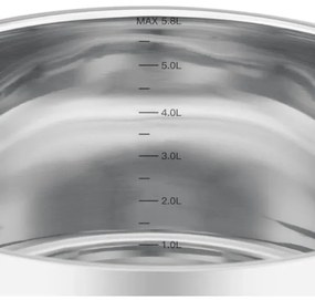 Resto - Oală ANSER cu capac, 5,8 l, 24 cm