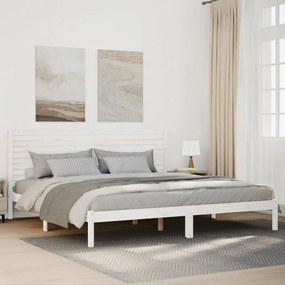 vidaXL Cadru pat foarte lung fără saltea, alb, 180x220 cm lemn masiv