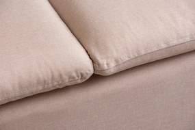 Colțar 3 Locuri, Cadru Metal, Lungo, Crem