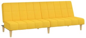 337485 vidaXL Canapea extensibilă cu 2 locuri, galben, textil