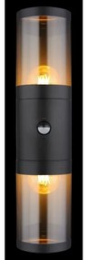 Aplică de exterior cu senzor XELOO 2xE27/40W/230V IP44 Globo 32014-2BS
