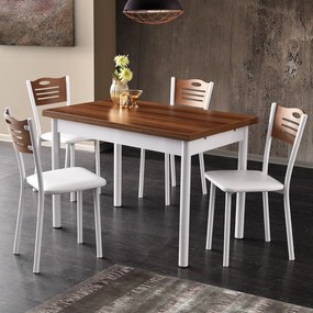 Masă de luat masa Polo Walnut White