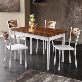 Masă de luat masa Polo Walnut White