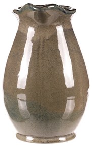 Cana ceramică gri, 18 x 20 x 28 cm, mare, 28 cm