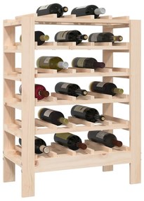 Suport de vinuri, 61,5x30x82 cm, lemn masiv de pin Maro, 61.5 x 30 x 82 cm, 1