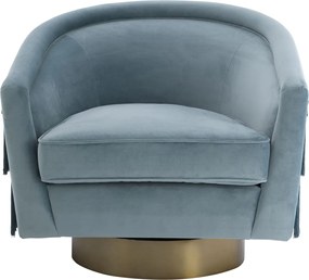 Fotoliu pivotant design elegant LUX Le Vante, albastru 113980 HZ