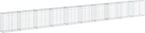 vidaXL Coș gabion cu capac, 1000x50x100 cm, fier galvanizat